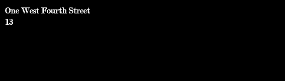 One West Fourth Street 13